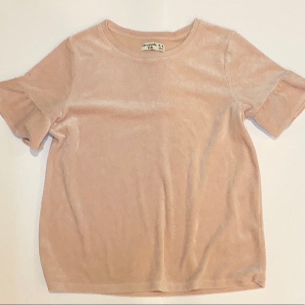 Abercrombie Kids Blush Pink Velvet Top